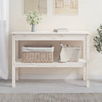 Konsollbord Hvit 110X40X75 Cm Heltre Furu