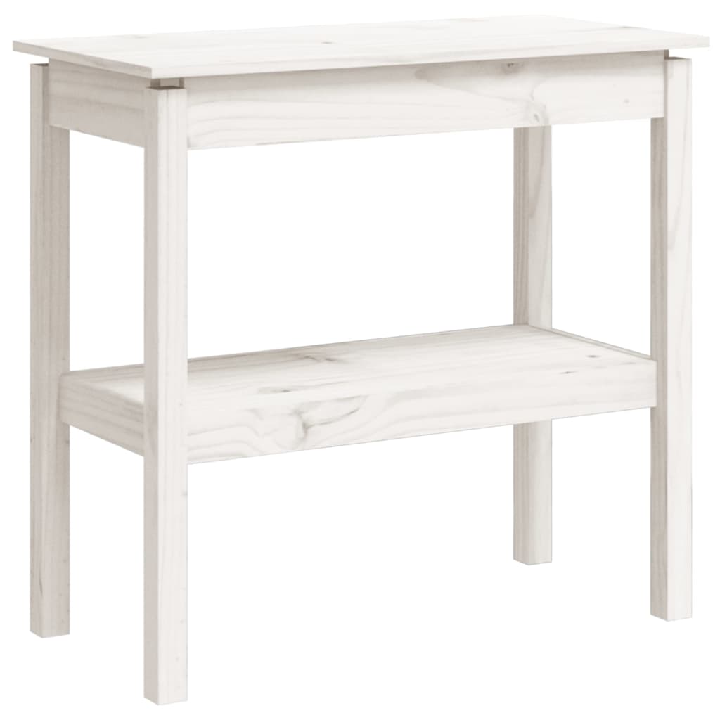 Konsollbord Hvit 80X40X75 Cm Heltre Furu