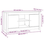 Tv-Benk 103X36,5X52 Cm Heltre Furu
