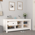 Skoskap Hvit 110X38X45,5 Cm Heltre Furu