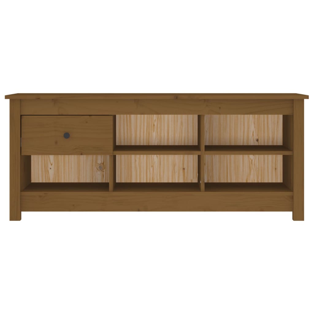 Skoskap Honningbrun 110X38X45,5 Cm Heltre Furu