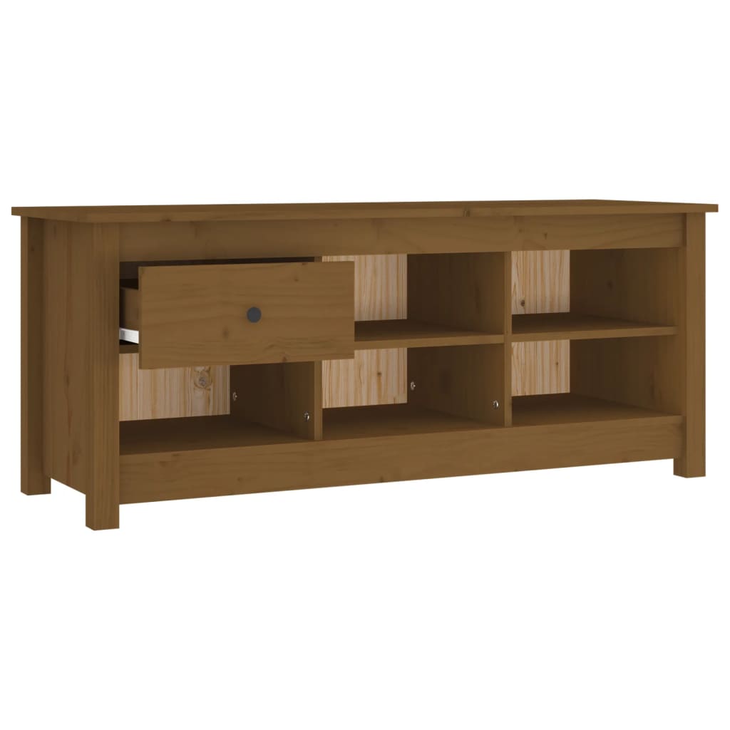 Skoskap Honningbrun 110X38X45,5 Cm Heltre Furu