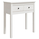 Konsollbord Hvit 70X35X75 Cm Heltre Furu