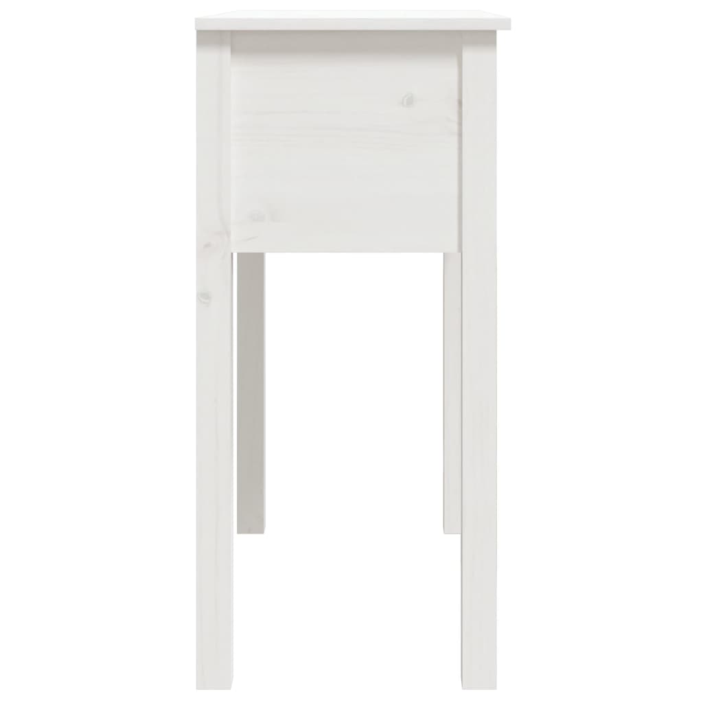 Konsollbord Hvit 70X35X75 Cm Heltre Furu
