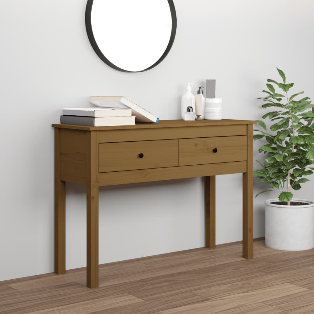 Konsollskap Honningbrun 100X35X75 Cm Heltre Furu