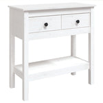 Konsollbord Hvit 75X35X75 Cm Heltre Furu
