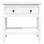 Konsollbord Hvit 75X35X75 Cm Heltre Furu