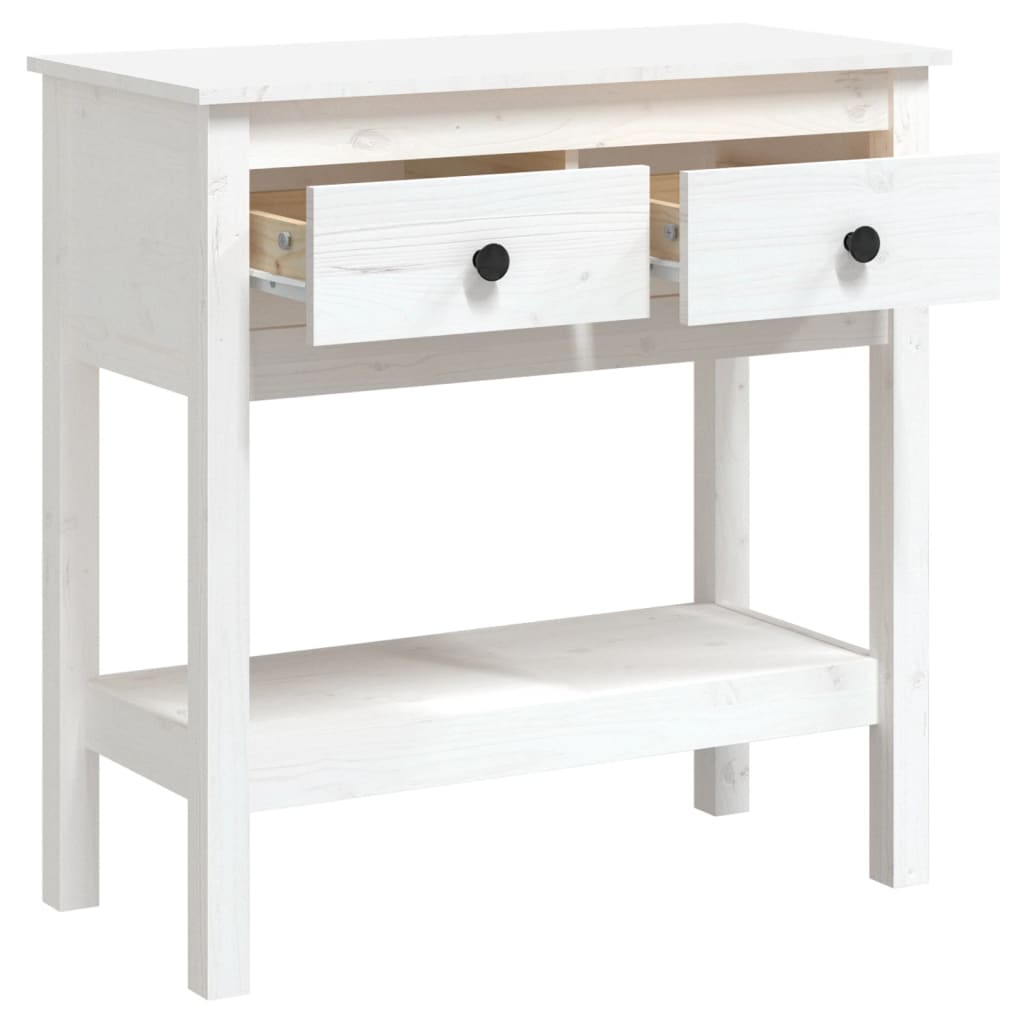 Konsollbord Hvit 75X35X75 Cm Heltre Furu