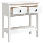 Konsollbord Hvit 75X35X75 Cm Heltre Furu
