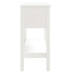 Konsollbord Hvit 75X35X75 Cm Heltre Furu