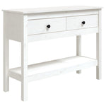 Konsollbord Hvit 100X35X75 Cm Heltre Furu