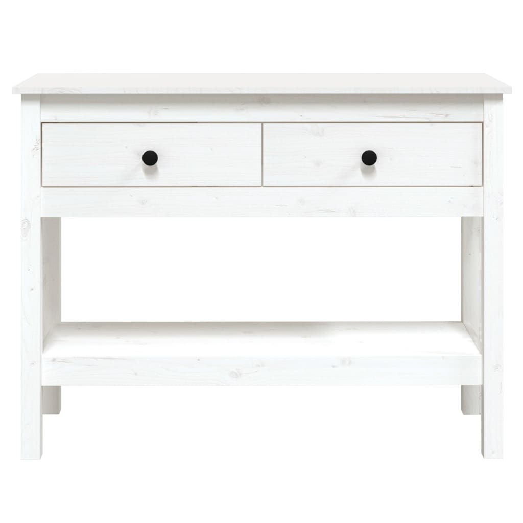 Konsollbord Hvit 100X35X75 Cm Heltre Furu