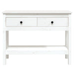 Konsollbord Hvit 100X35X75 Cm Heltre Furu