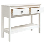 Konsollbord Hvit 100X35X75 Cm Heltre Furu