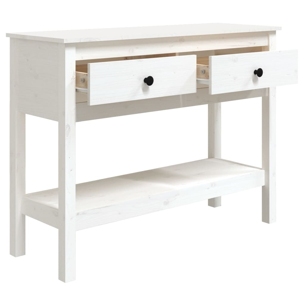 Konsollbord Hvit 100X35X75 Cm Heltre Furu