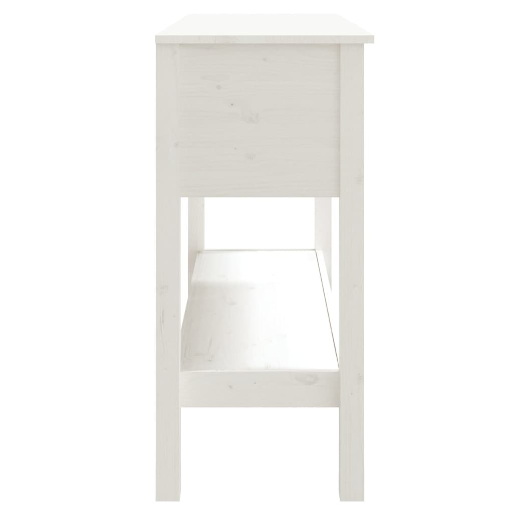 Konsollbord Hvit 100X35X75 Cm Heltre Furu