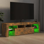 Tv-Benk Med Led-Lys Røkt Eik 140X36,5X40 Cm