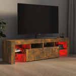 Tv-Benk Med Led-Lys Røkt Eik 140X36,5X40 Cm