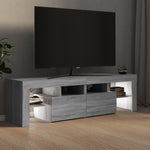 Tv-Benk Med Led Grå Sonoma 140X36,5X40 Cm