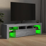 Tv-Benk Med Led Grå Sonoma 140X36,5X40 Cm