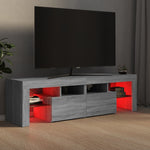 Tv-Benk Med Led Grå Sonoma 140X36,5X40 Cm