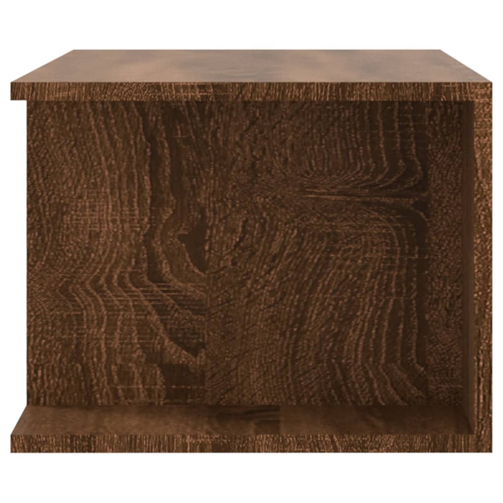 Tv-Benk Med Led-Lys Brun Eik 90X39X30 Cm