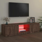 Tv-Benk Med Led Brun Eik 140X40X35,5 Cm