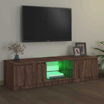 Tv-Benk Med Led Brun Eik 140X40X35,5 Cm