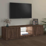 Tv-Benk Med Led Brun Eik 140X40X35,5 Cm