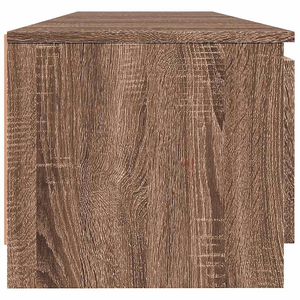 Tv-Benk Med Led Brun Eik 140X40X35,5 Cm