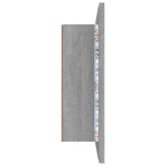 Speilskap Med Led Grå Eik 60X12X45 Cm Konstruert Tre