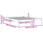 Sengeramme Uten Madrass 137X190 Cm Heltre Furu