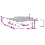 Sengeramme Uten Madrass 152X203 Cm Heltre Furu