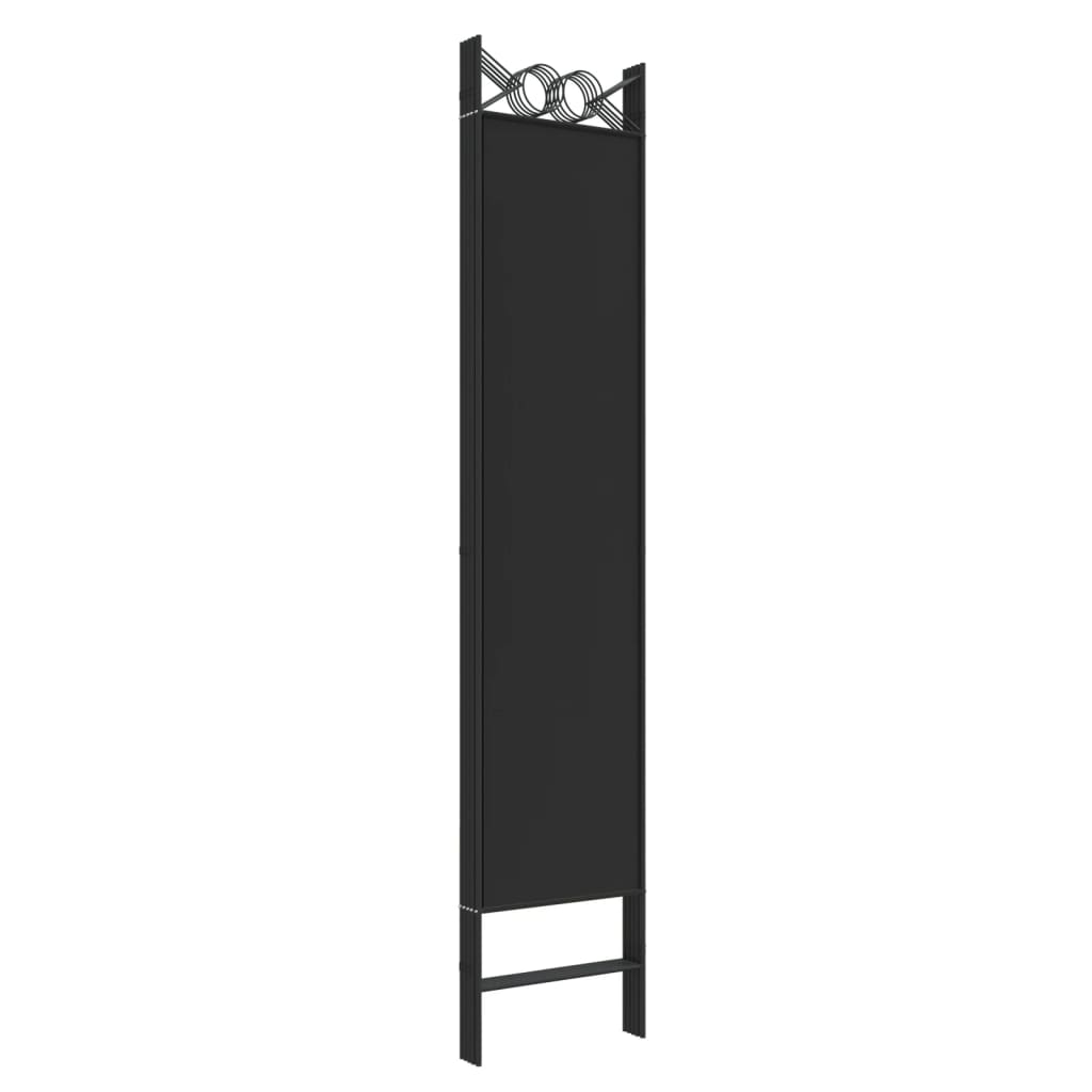 Romdeler 5 Paneler Svart 200X200 Cm Stoff
