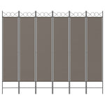 Romdeler Med 6 Paneler Antrasitt 240X200 Cm Stoff