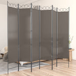 Romdeler Med 6 Paneler Antrasitt 240X200 Cm Stoff