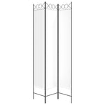 Romdeler 3 Paneler Hvit 120X220 Cm Stoff