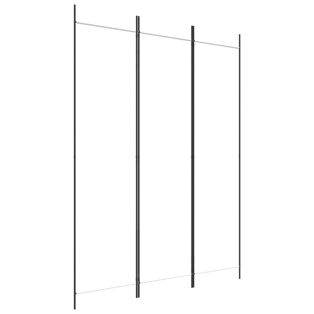 Romdeler 3 Paneler Hvit 150X200 Cm Stoff