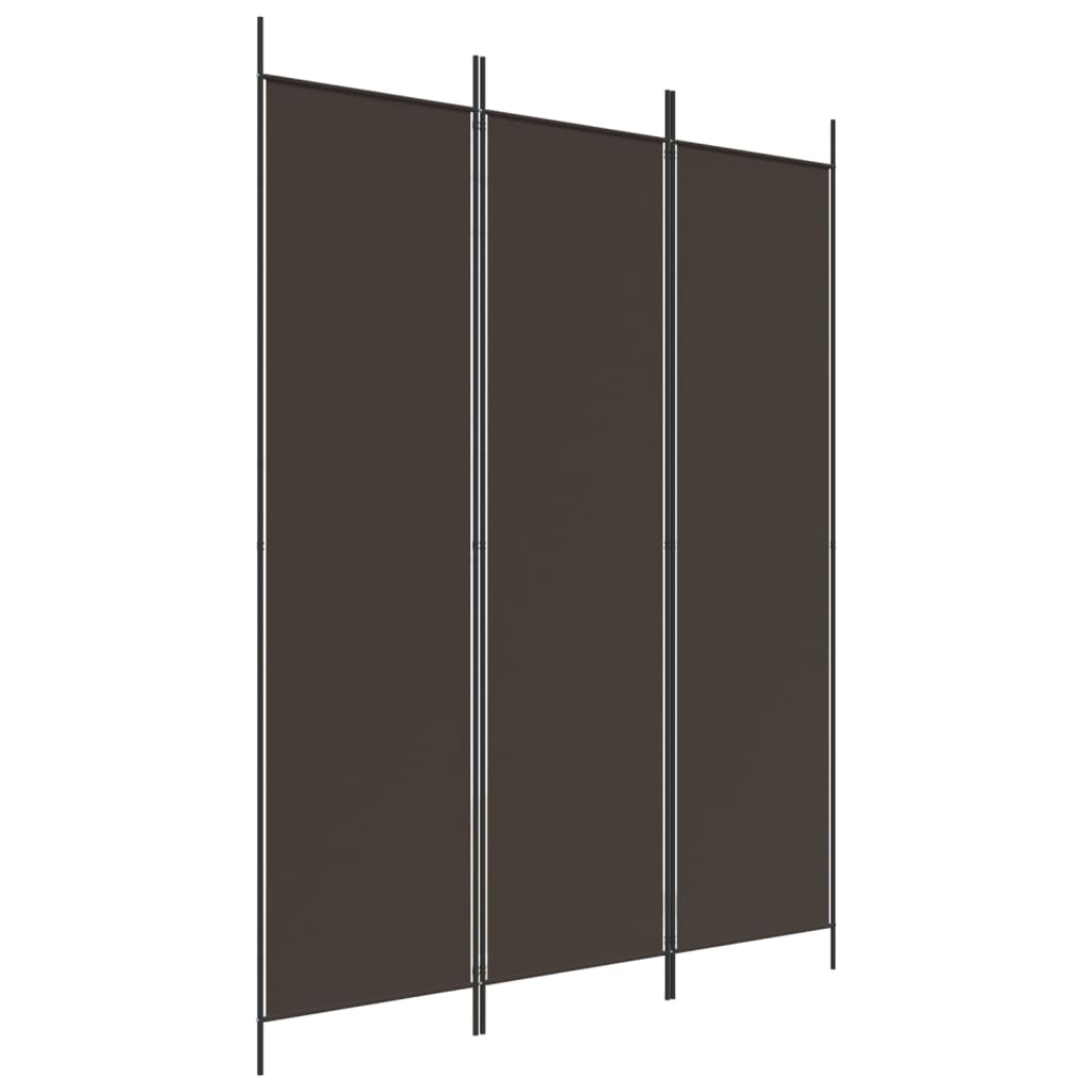 Romdeler 3 Paneler Brun 150X200 Cm Stoff