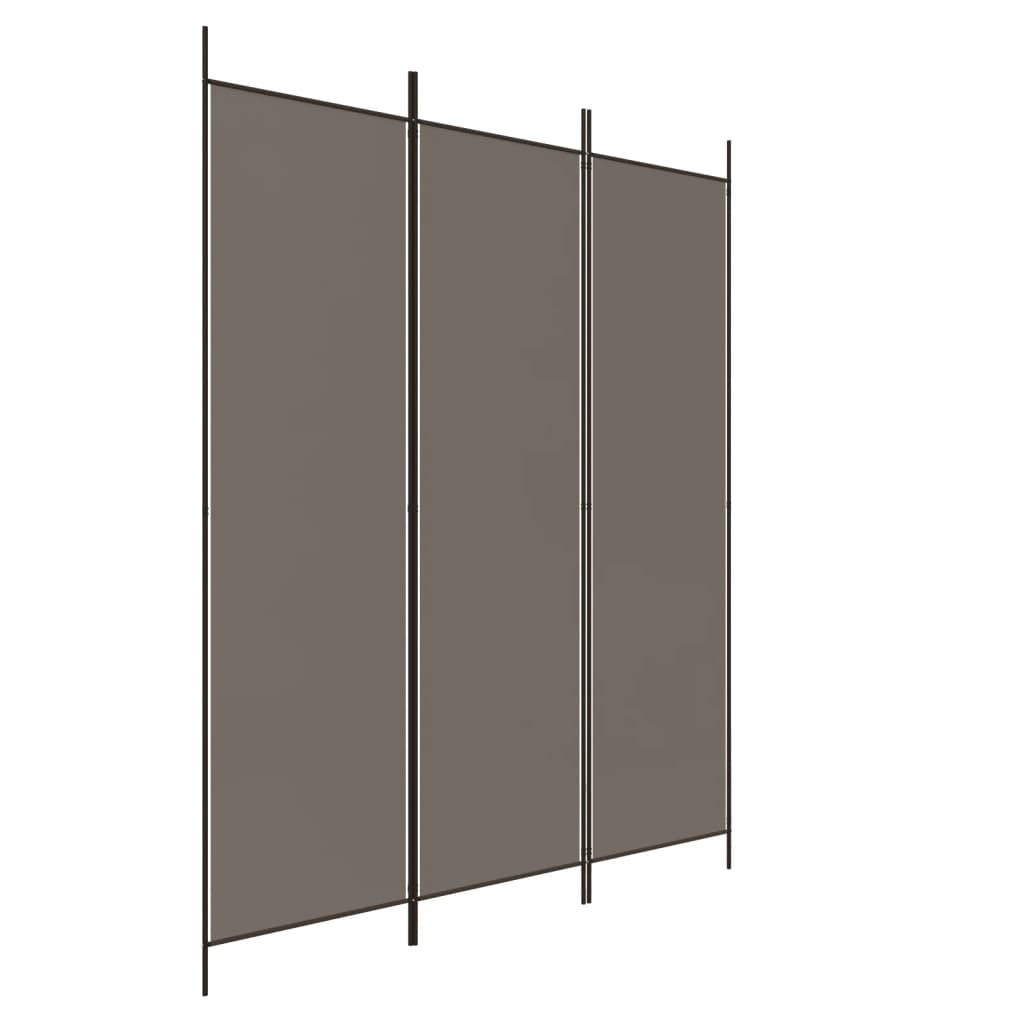 Romdeler 3 Paneler Antrasitt 150X200 Cm Stoff