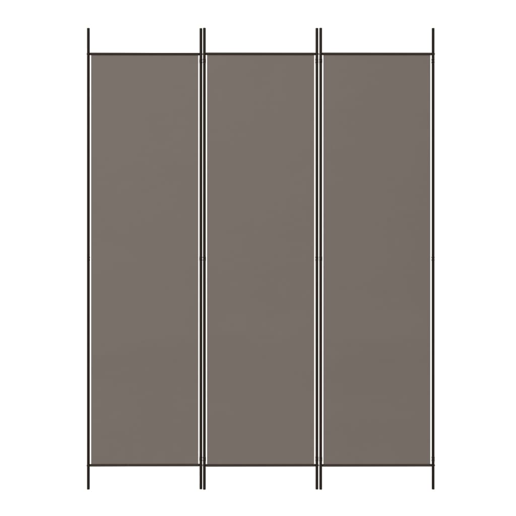 Romdeler 3 Paneler Antrasitt 150X200 Cm Stoff