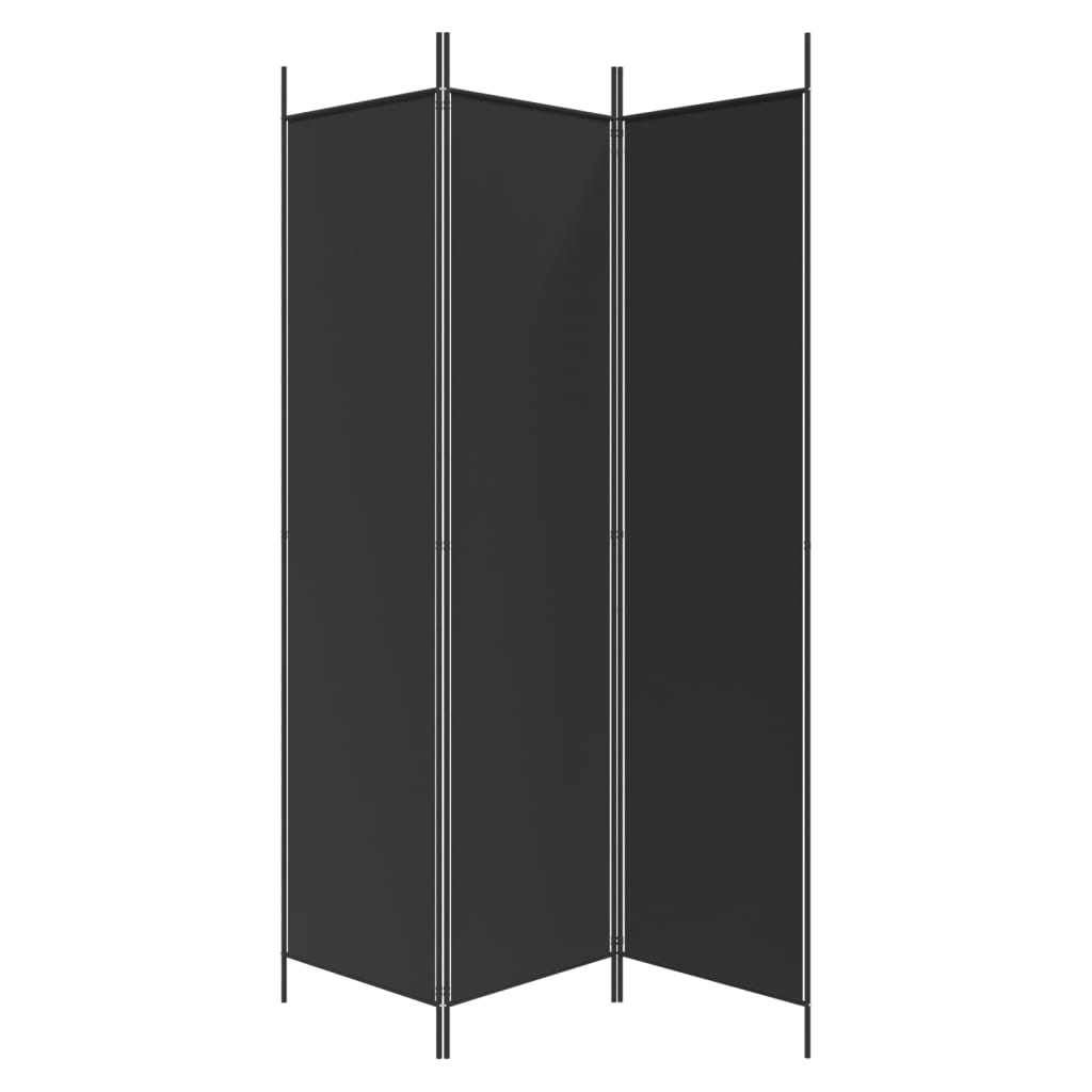 Romdeler 3 Paneler Svart 150X200 Cm Stoff