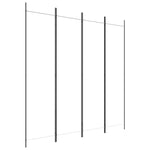 Romdeler 4 Paneler Hvit 200X200 Cm Stoff
