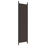 Romdeler Med 4 Paneler Brun 200X200 Cm Stoff