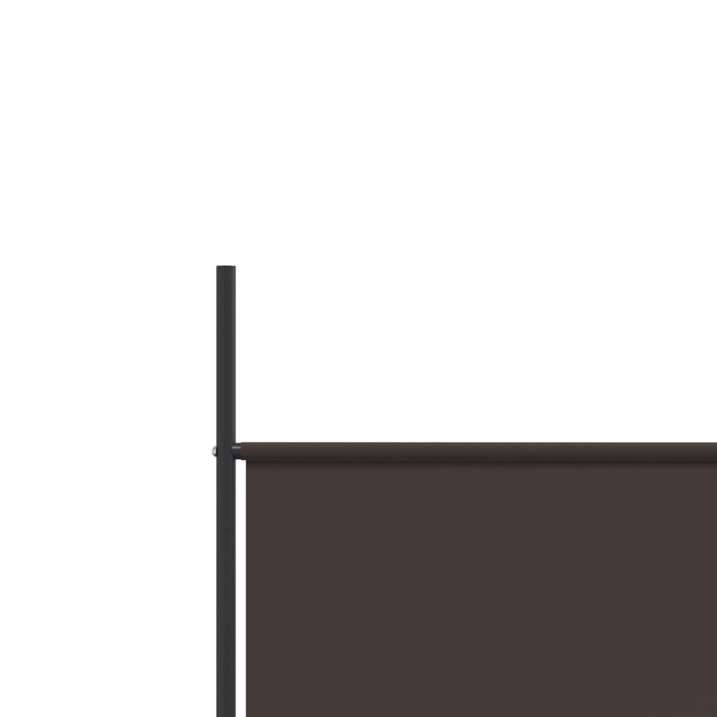 Romdeler Med 4 Paneler Brun 200X200 Cm Stoff