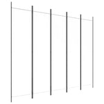 Romdeler Med 5 Paneler Hvit 250X200 Cm Stoff