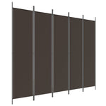 Romdeler 5 Paneler Brun 250X200 Cm Stoff