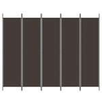 Romdeler 5 Paneler Brun 250X200 Cm Stoff