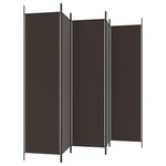 Romdeler 5 Paneler Brun 250X200 Cm Stoff