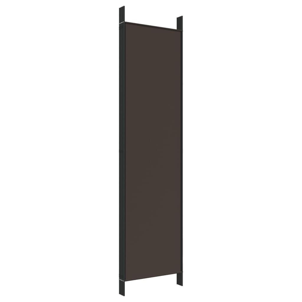 Romdeler 5 Paneler Brun 250X200 Cm Stoff